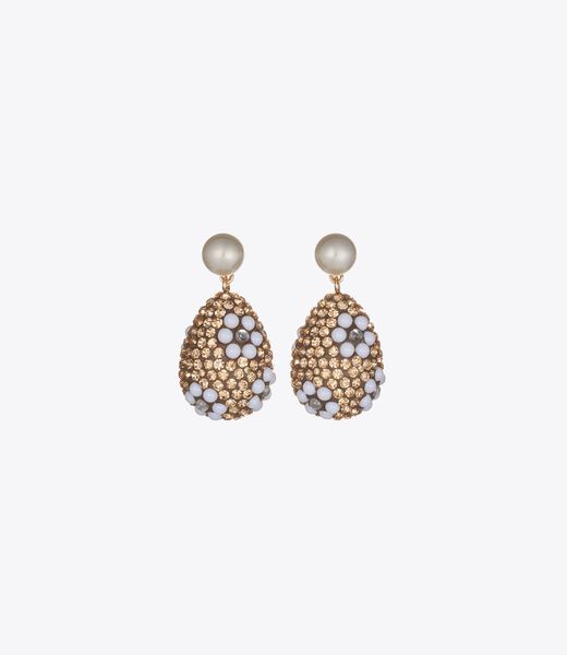 tory burch curiosity crystal pearl drop earrings