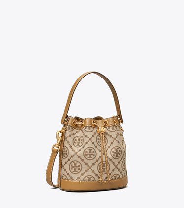 T Monogram Jacquard Bucket Bag