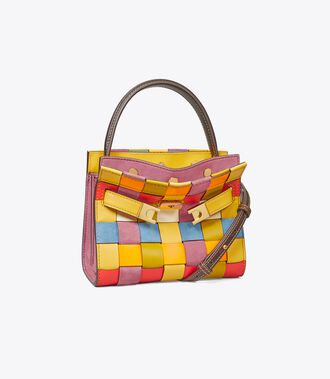 Lee Radziwill Woven Petite Double Bag | Handbags | Tory Burch