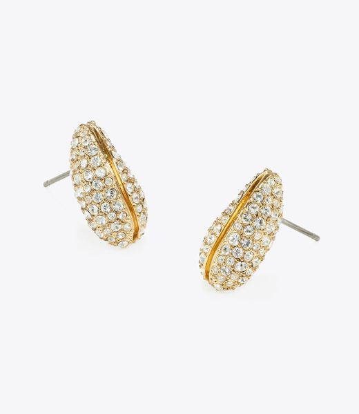 tory burch mini pav wave earrings