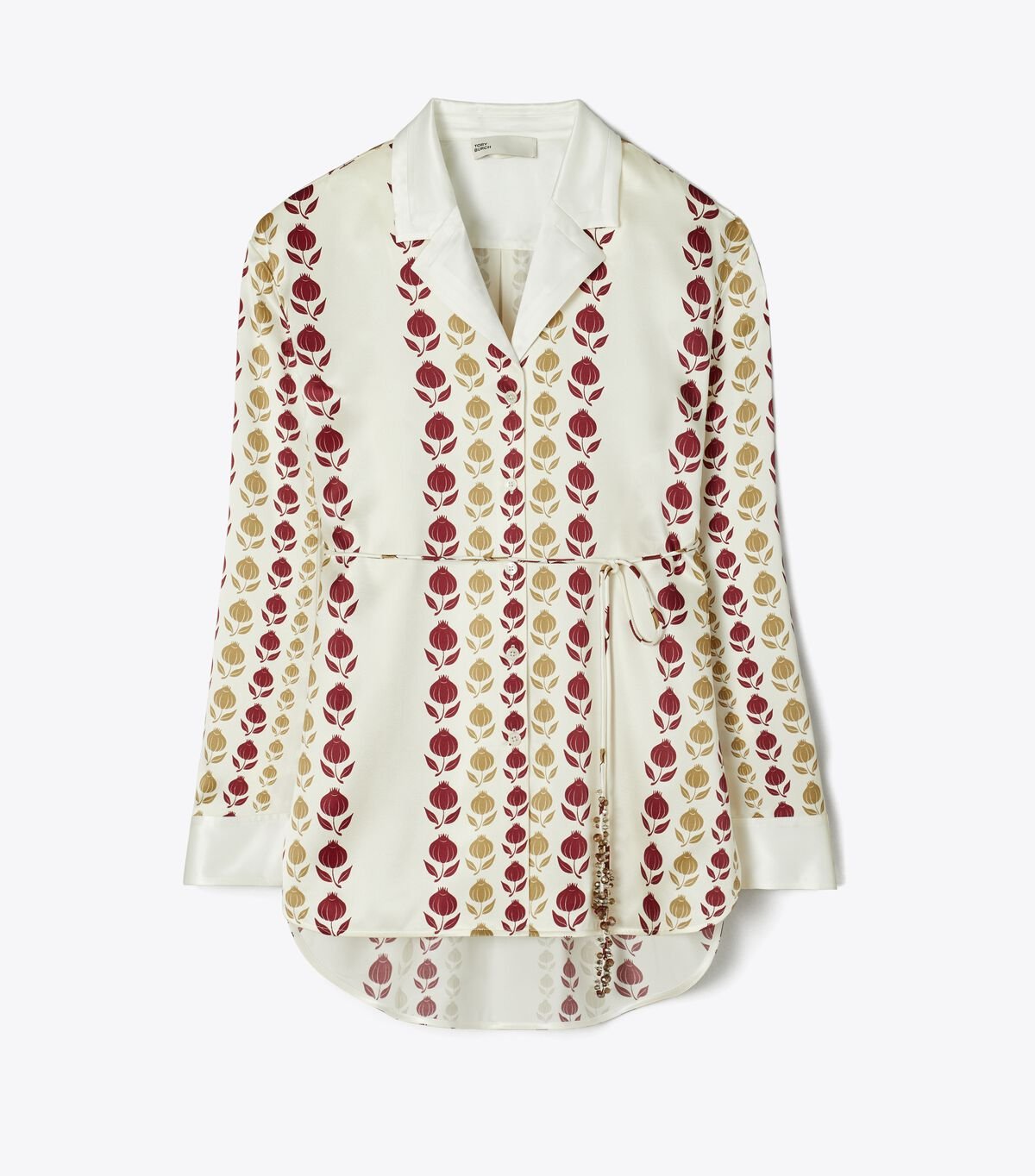 Printed Silk Shirt tory burch printed silk shirt