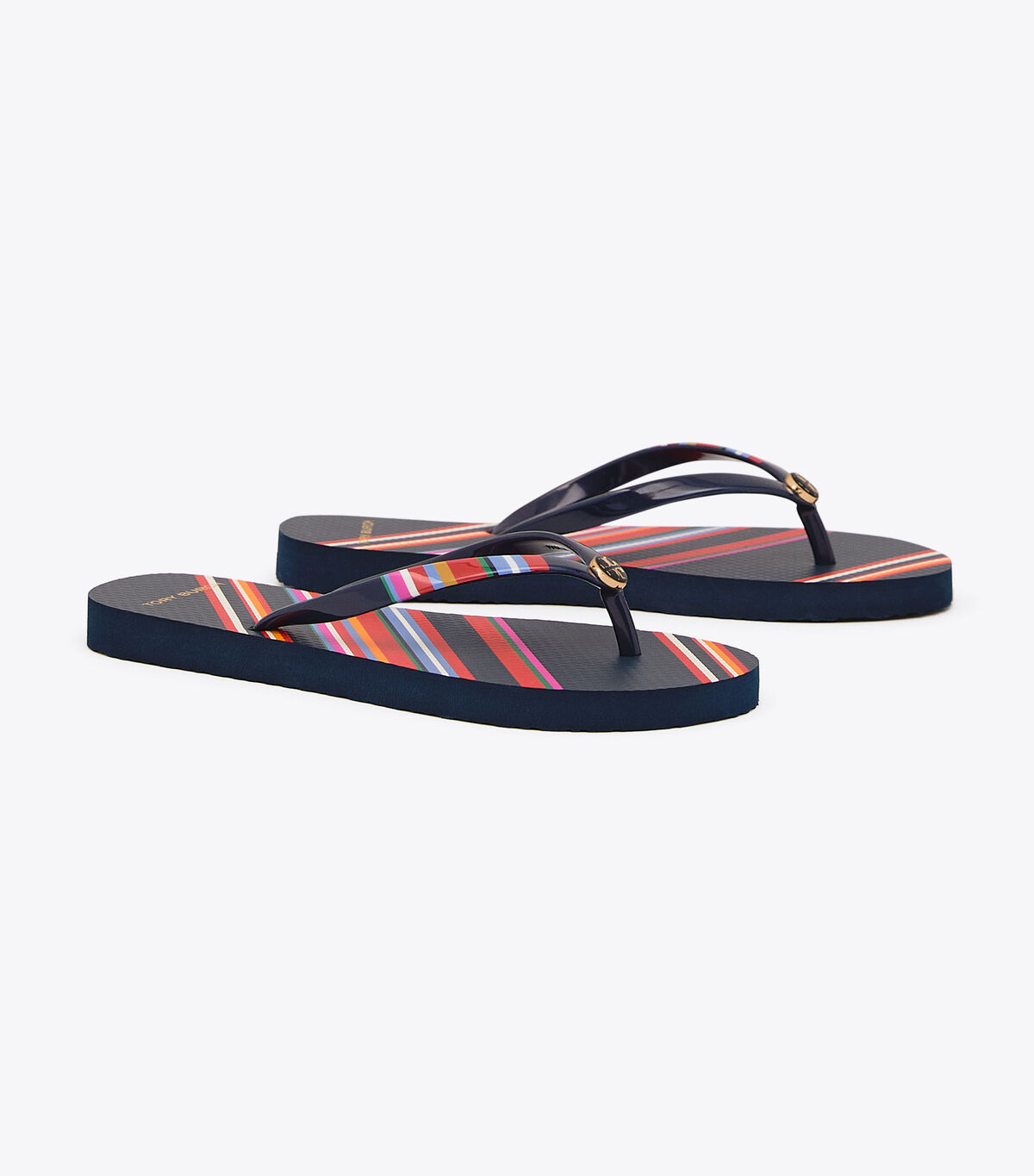 Printed-Strap Thin Flip-Flop