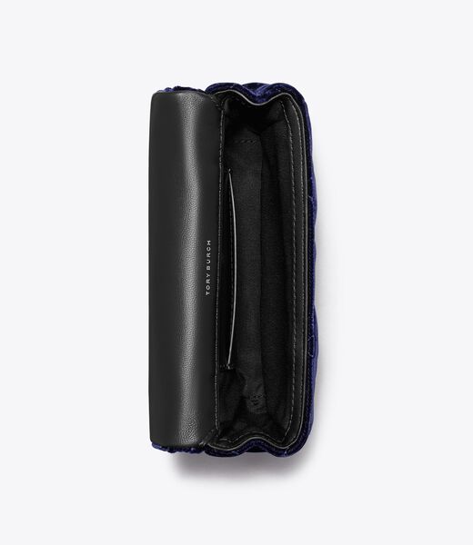 tory burch حقيبة ميني كيرا دايموند المخملية المبطنة