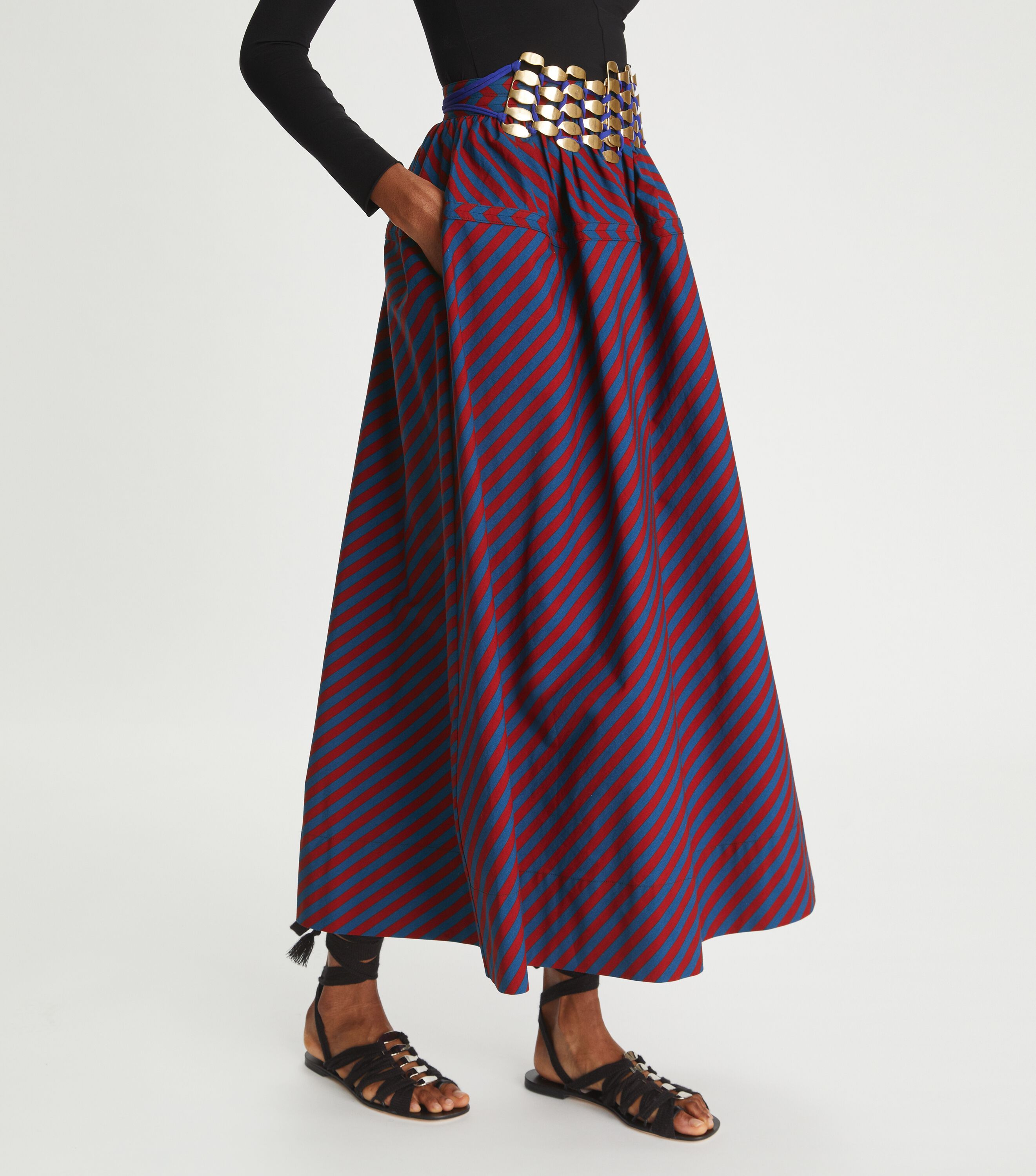 Tory burch striped skirt discount
