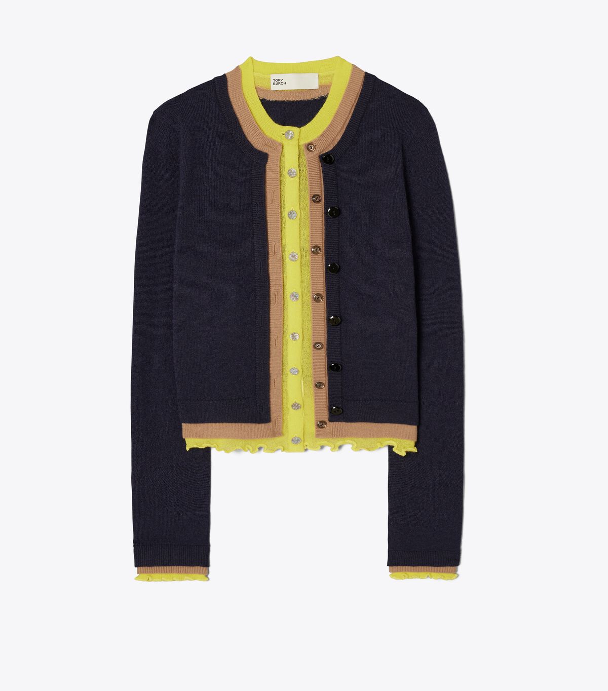 tory burch triple layer cashmere cardigan