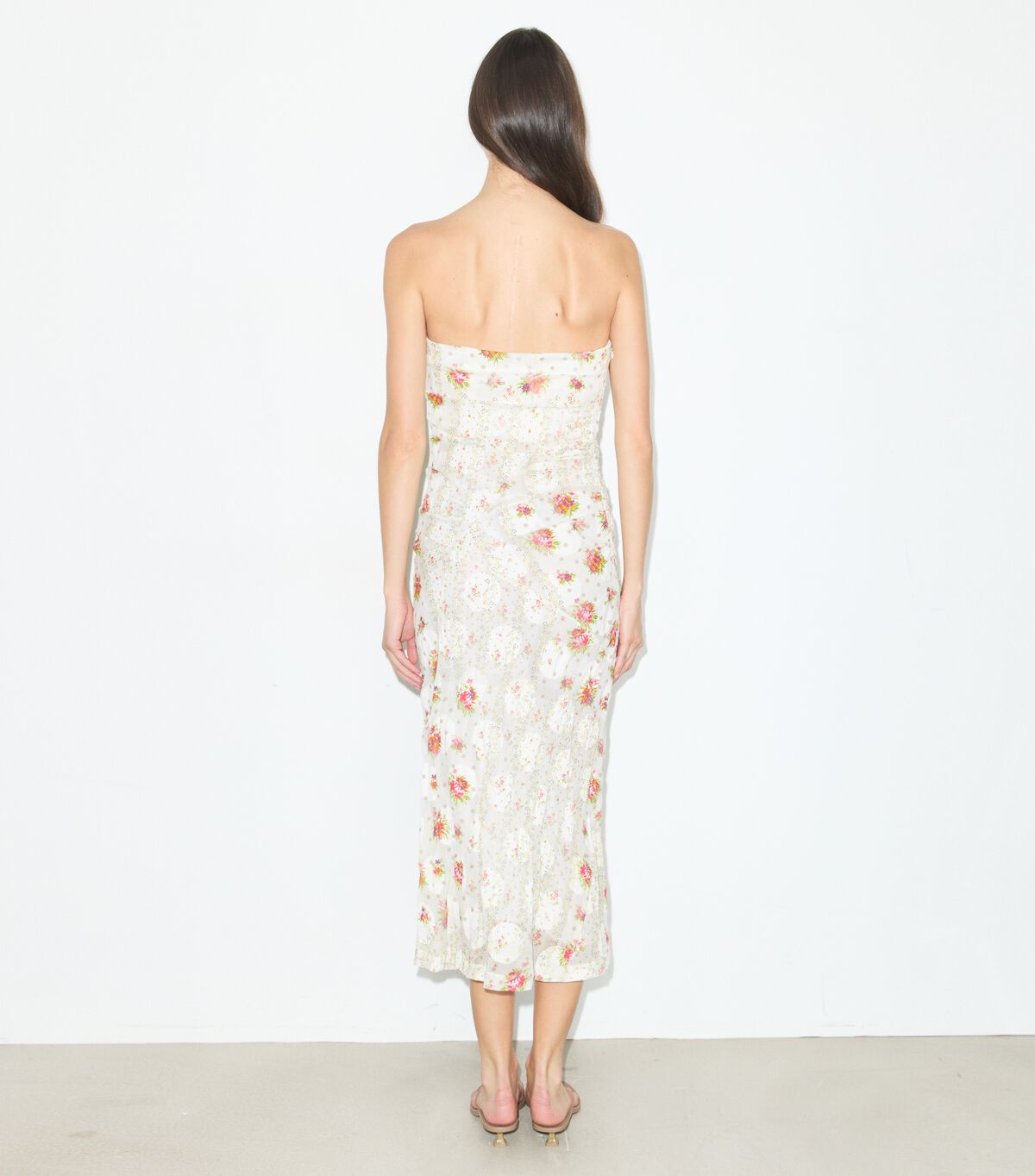 tory burch strapless cotton jacquard dress