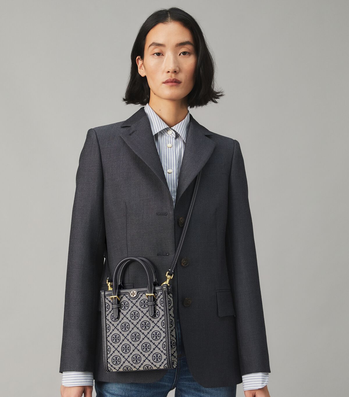 tory burch mini t monogram tote