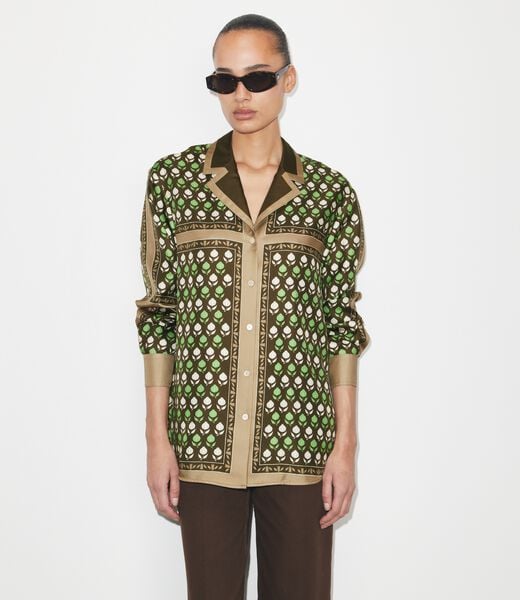 tory burch بلوزة حريرية