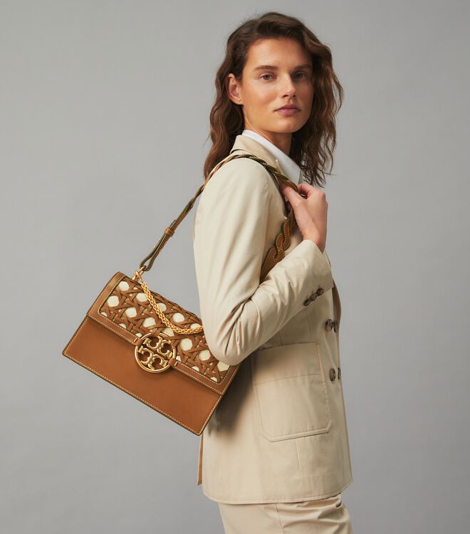 Tory burch miller basket weave bag