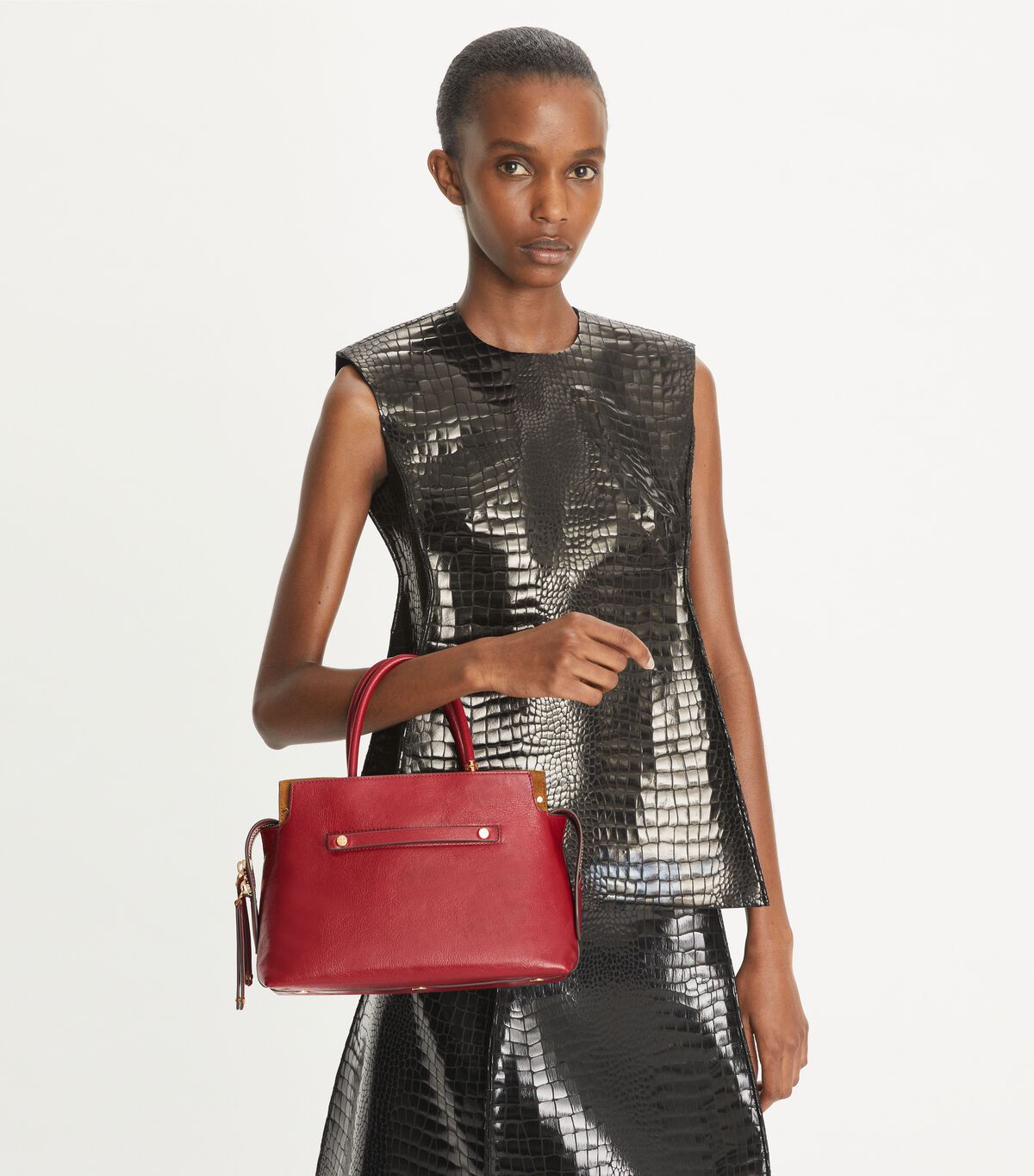 tory burch mercer textured satchel