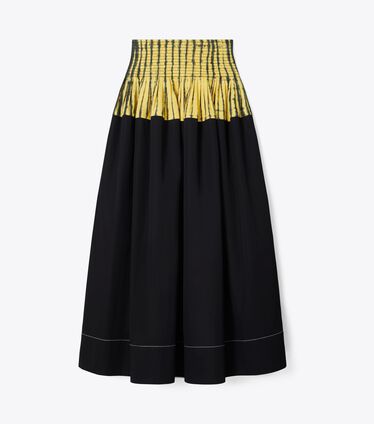 Tie-Dye Stripe Colorblock Skirt