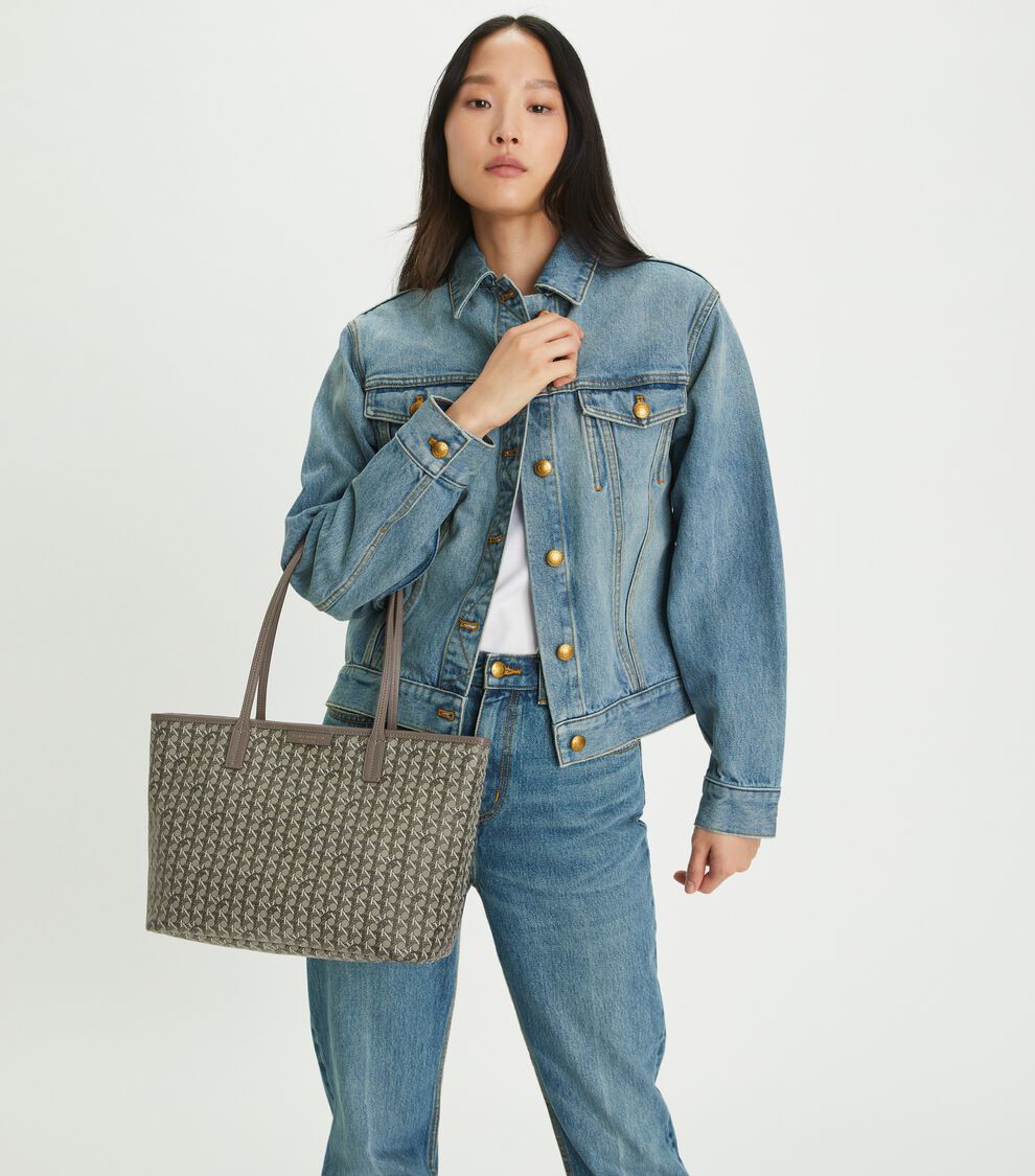 Small Ever-Ready Zip Tote, Zinc Tory Burch KSA