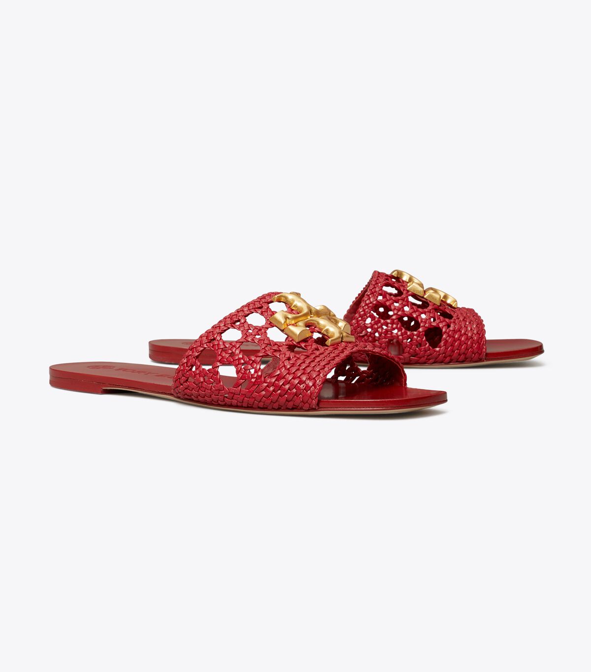 tory burch eleanor woven flat slide