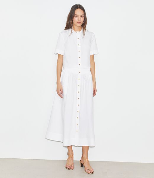 tory burch poplin skirt