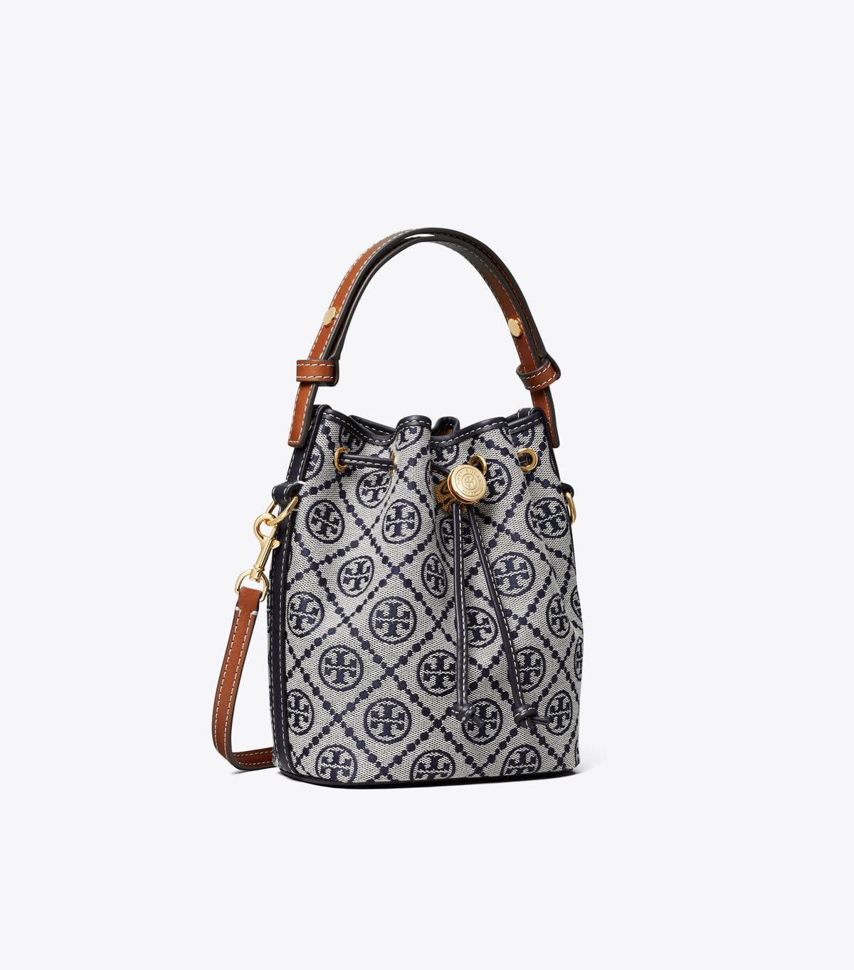 tory burch t monogram mini bucket bag