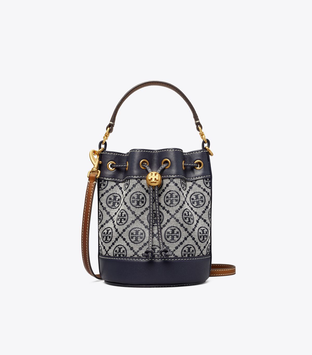 tory burch mini t monogram bucket bag