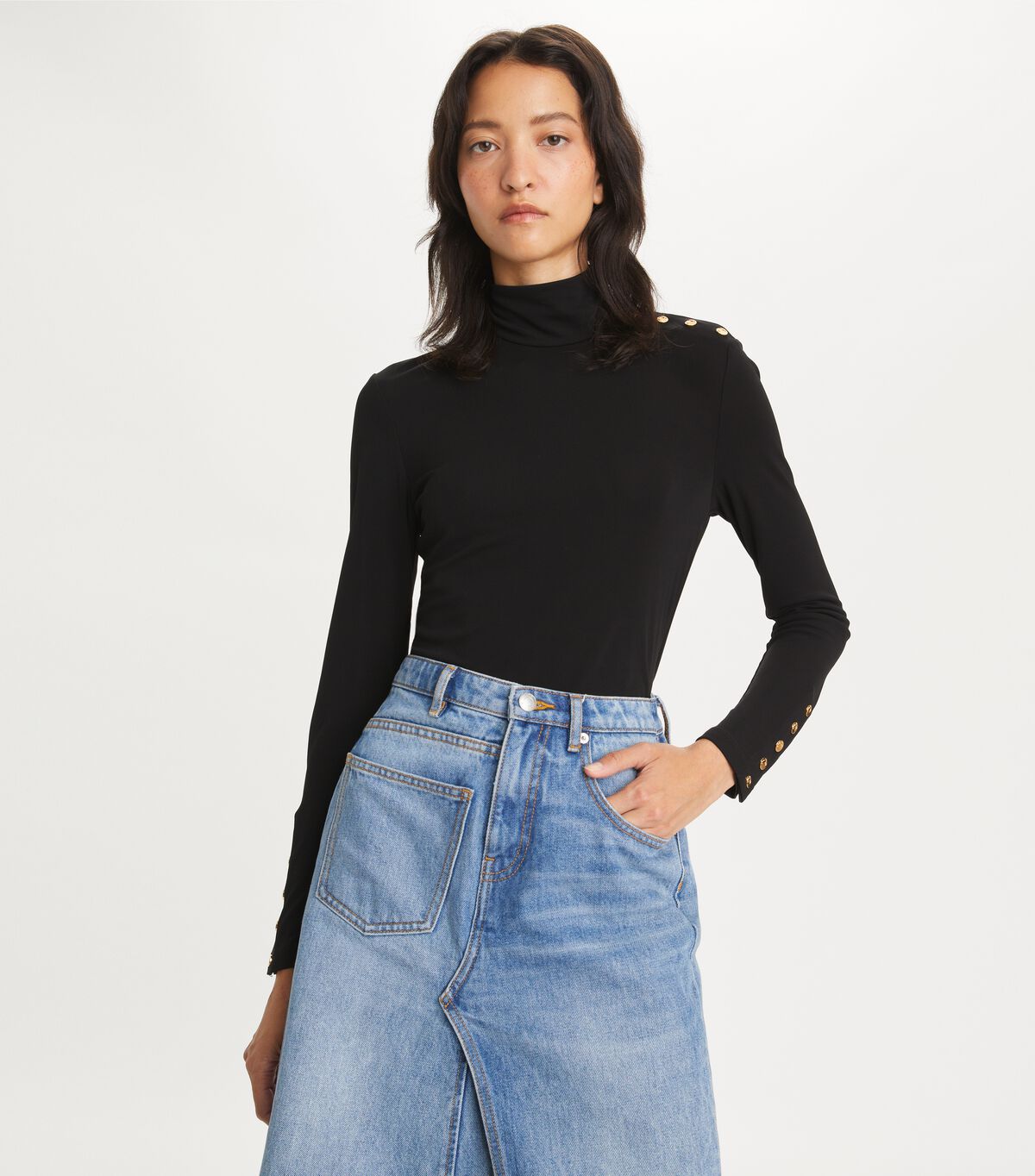 tory burch viscose jersey turtleneck