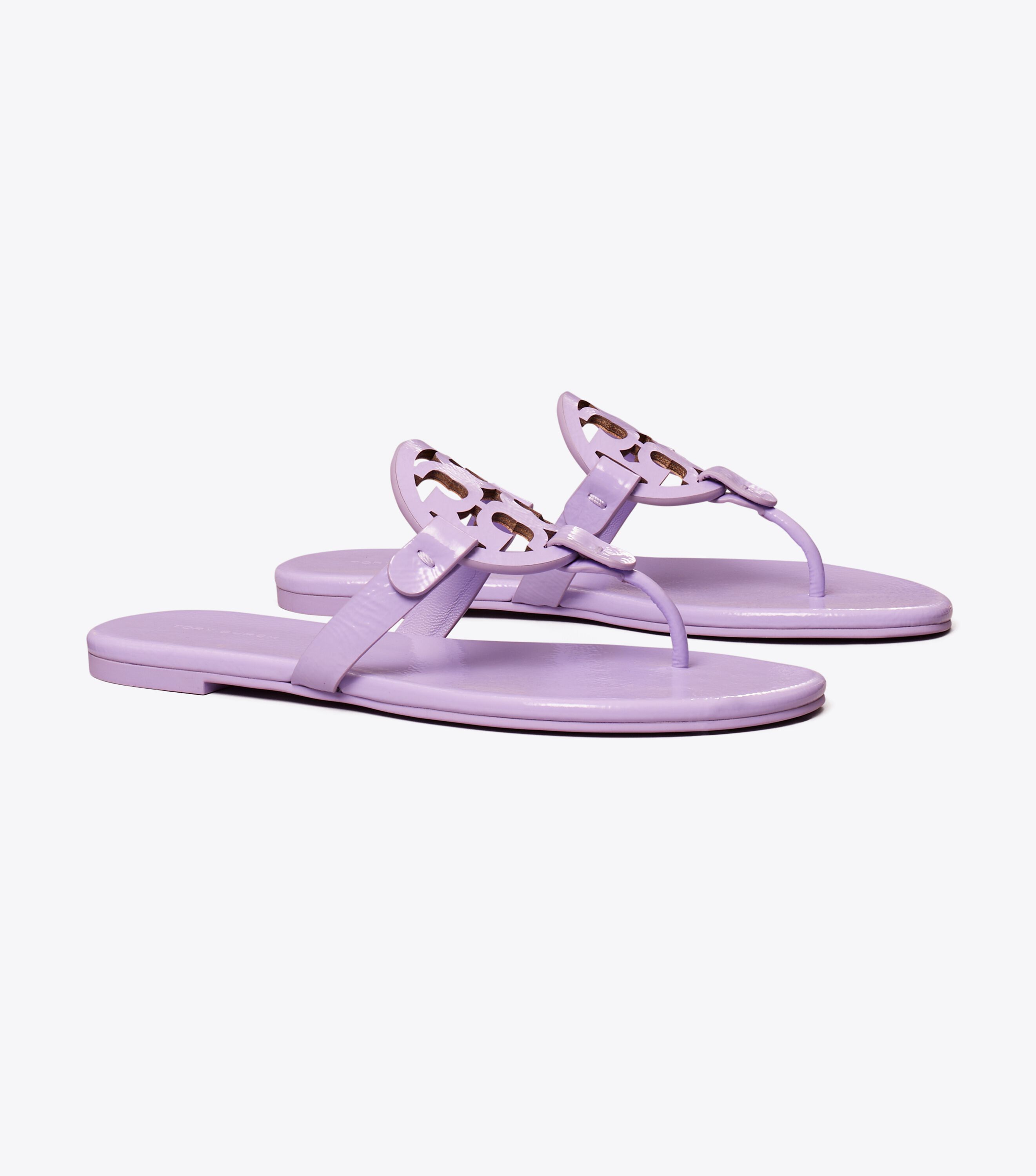 Purple tory burch sandals on sale