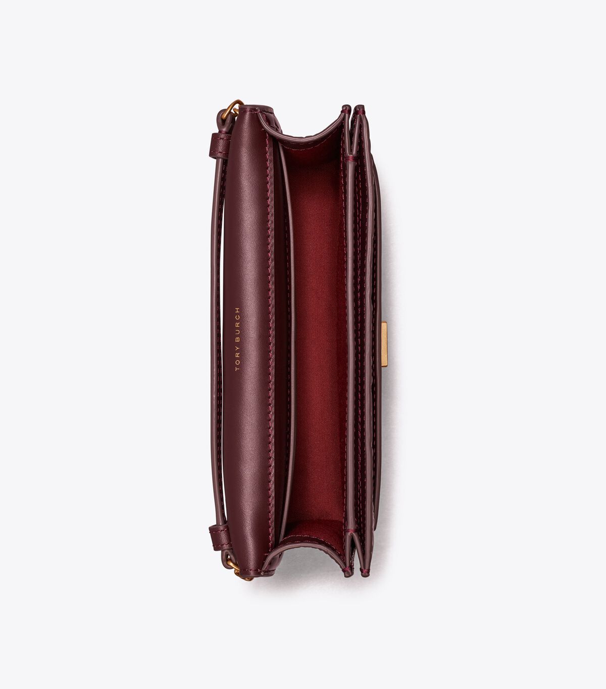 tory burch t monogram patent embossed chain wallet