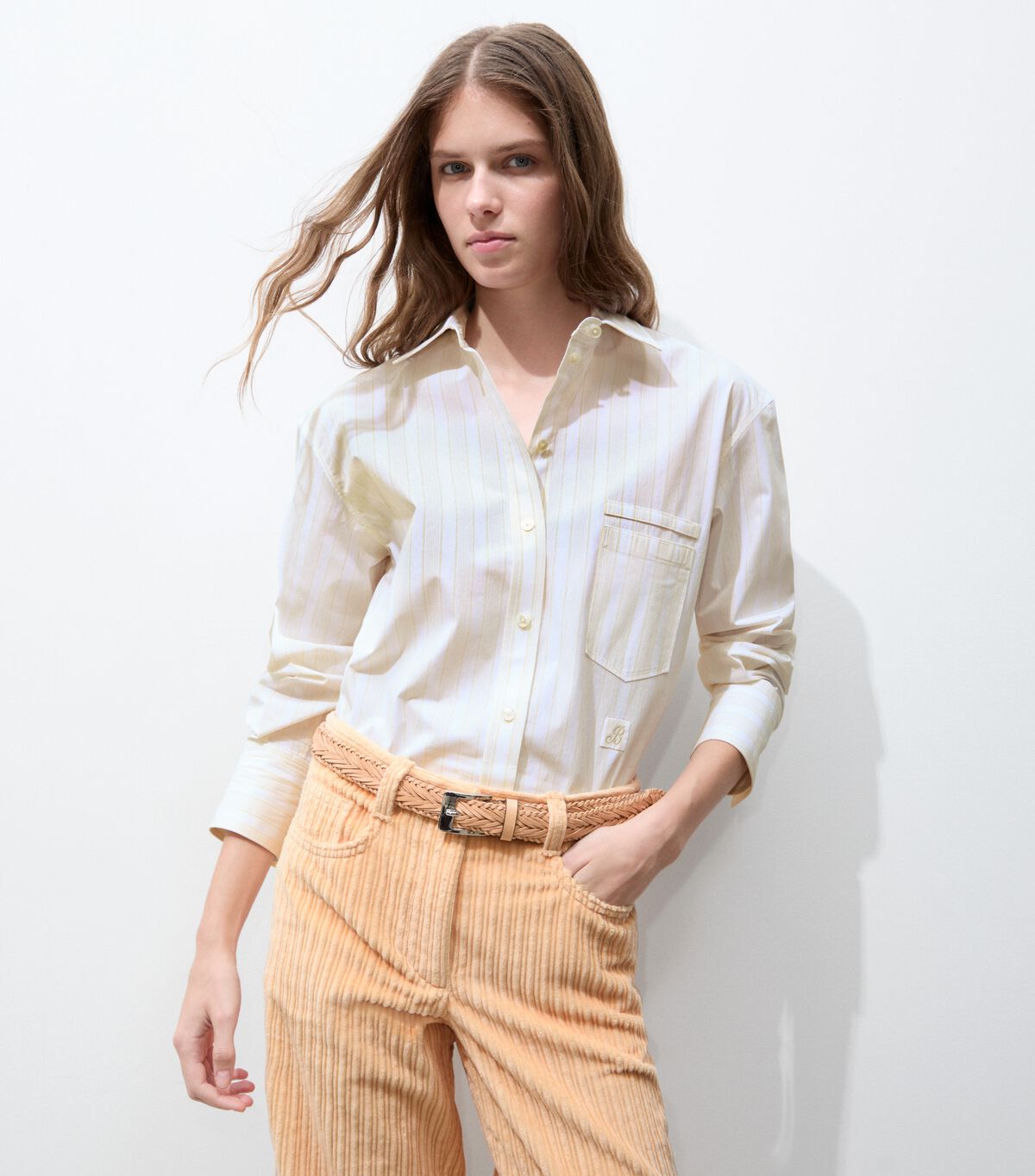 Striped Cotton Shirt tory burch striped cotton shirt