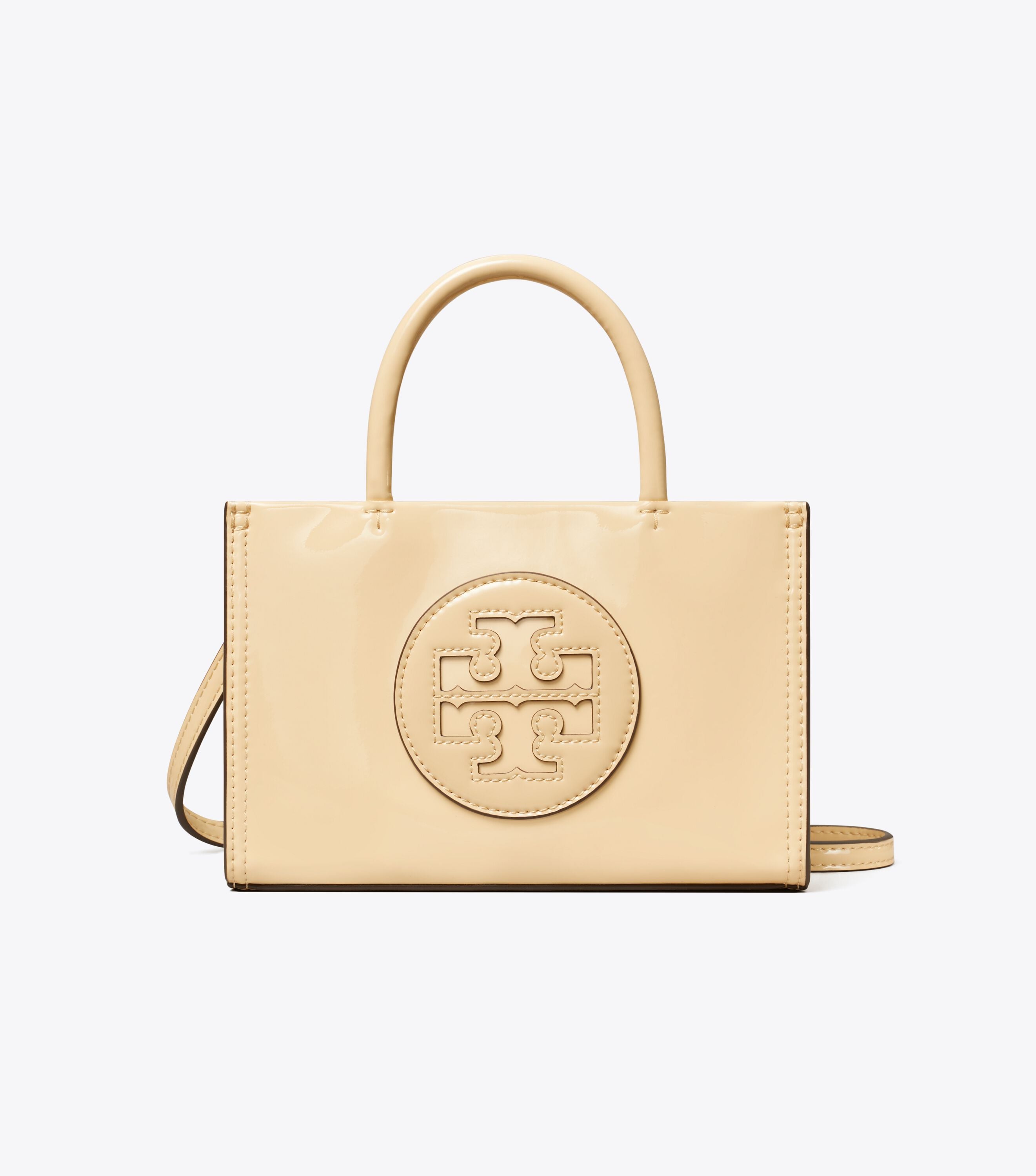 Mini Ella Bio Patent Tote, Vanilla Soft Serve | Tory Burch KSA