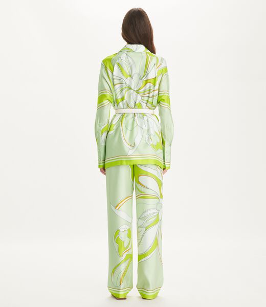 tory burch printed silk pant