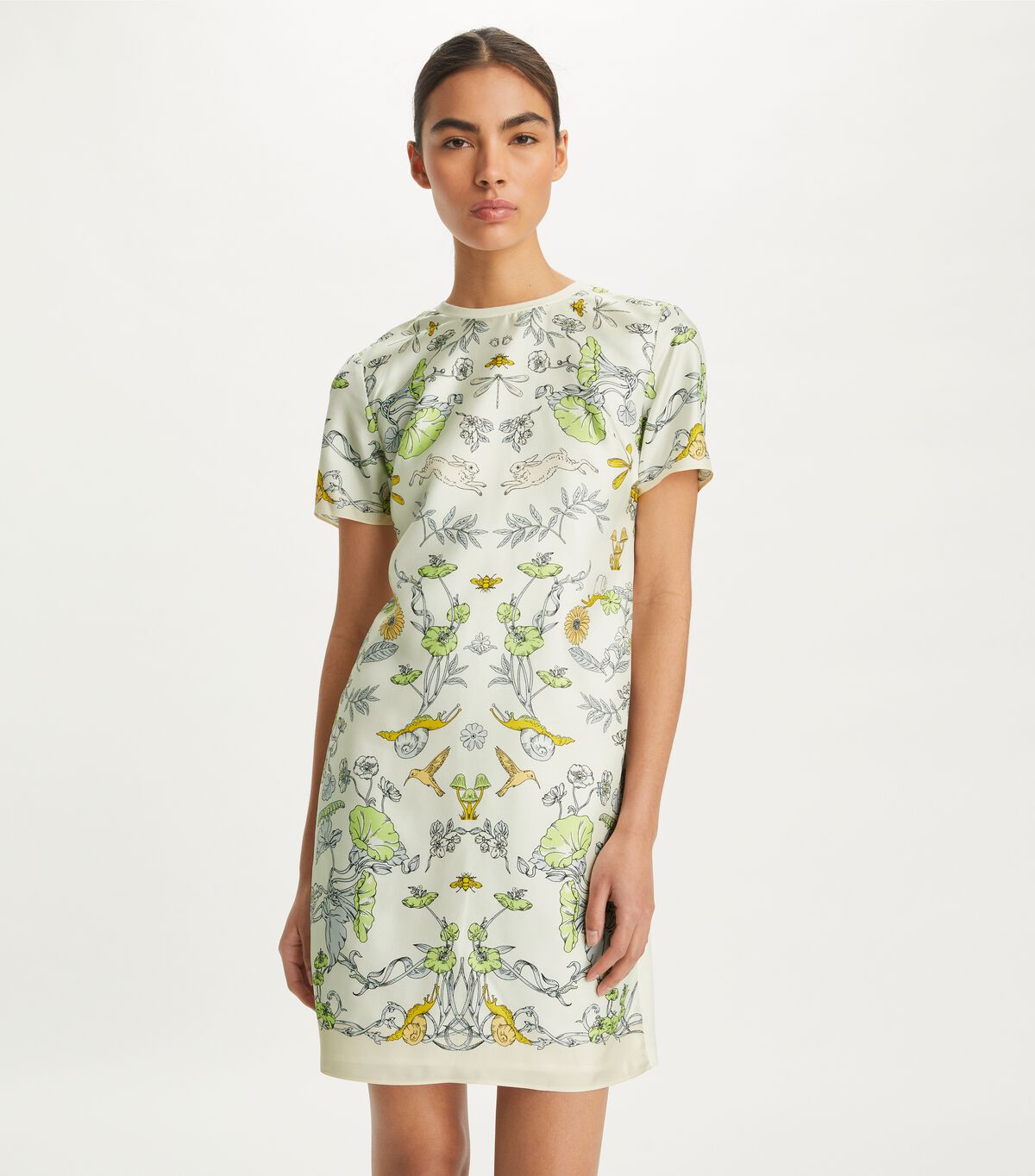 tory burch silk front t shirt dress
