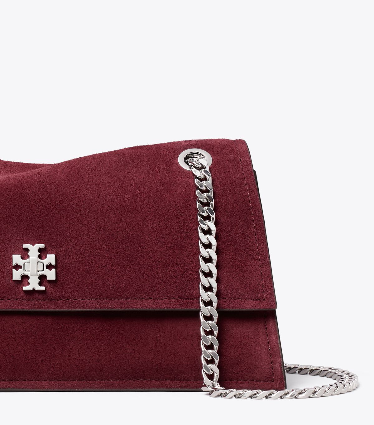 tory burch kira turnlock suede shoulder bag