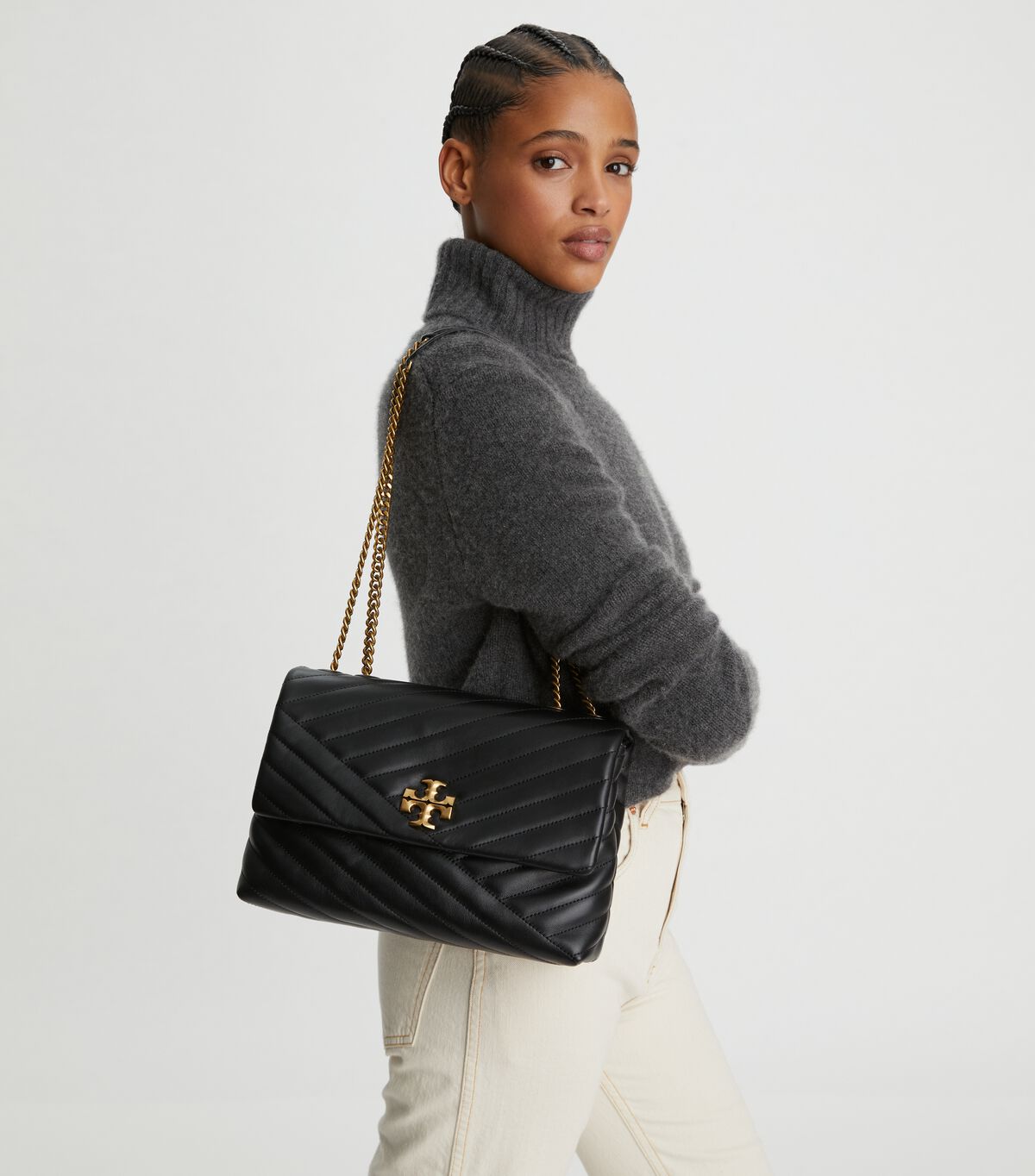 Kira Chevron Convertible Shoulder Bag | Handbags | Tory Burch