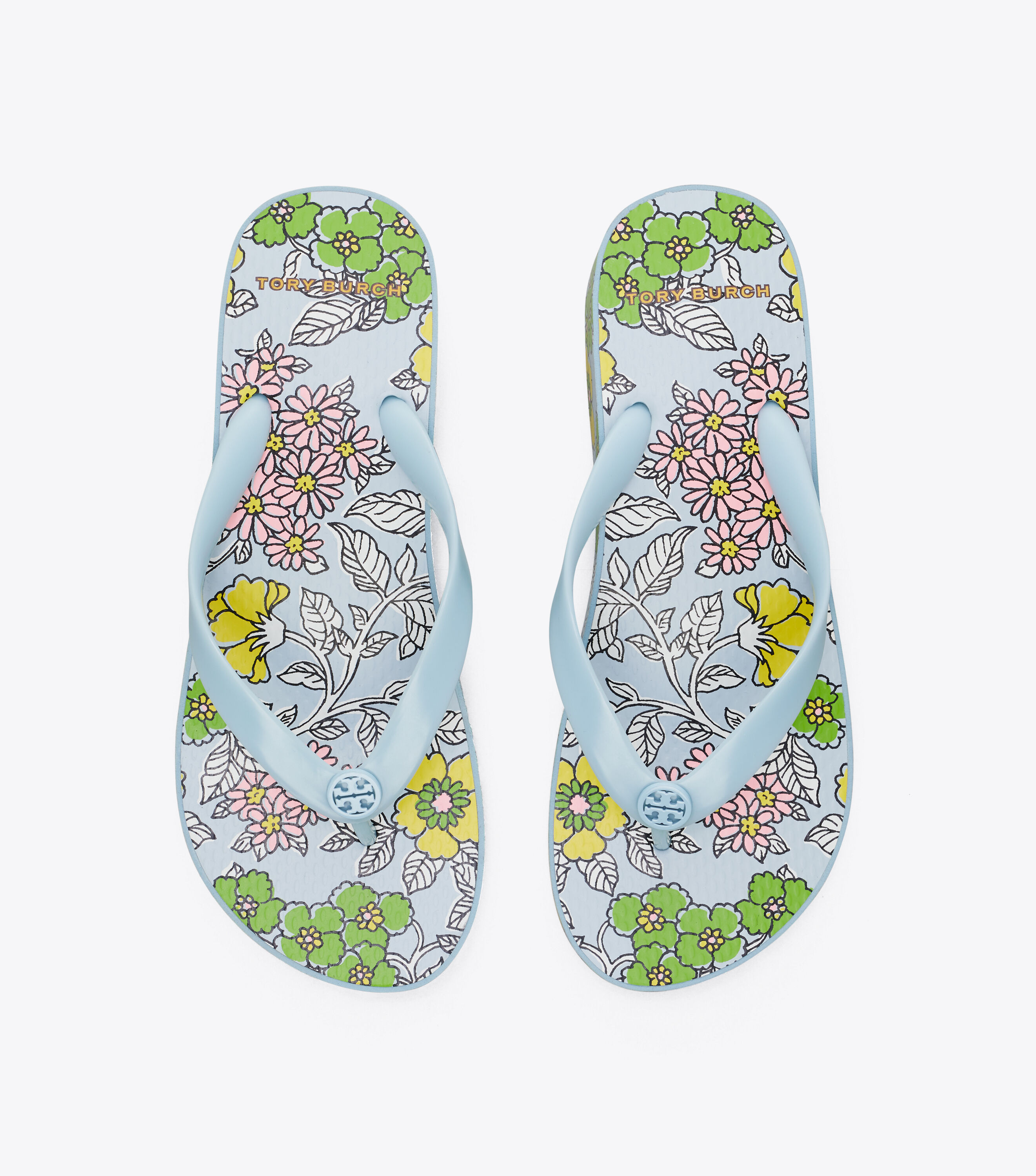 Tory burch carved wedge flip flop best sale