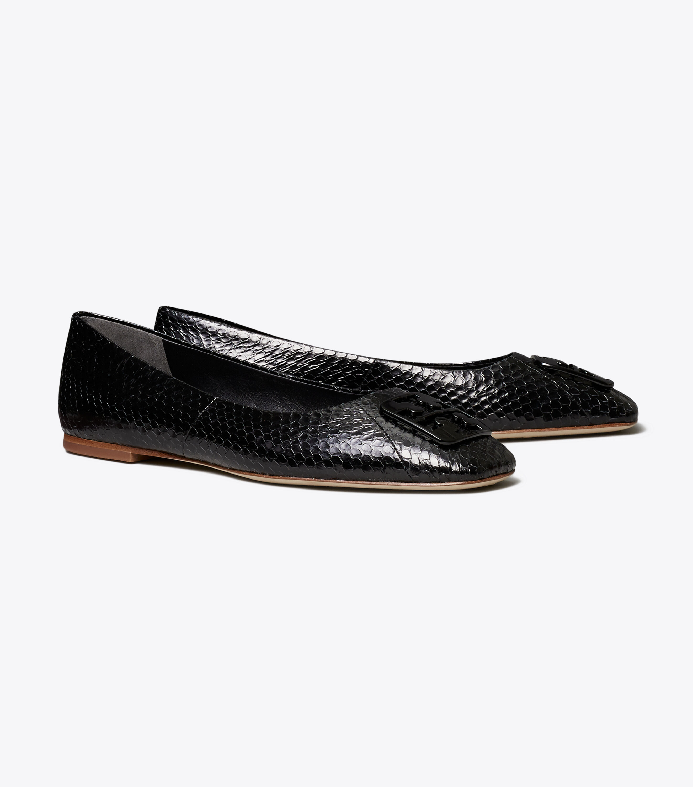 Snakeskin tory cheap burch flats