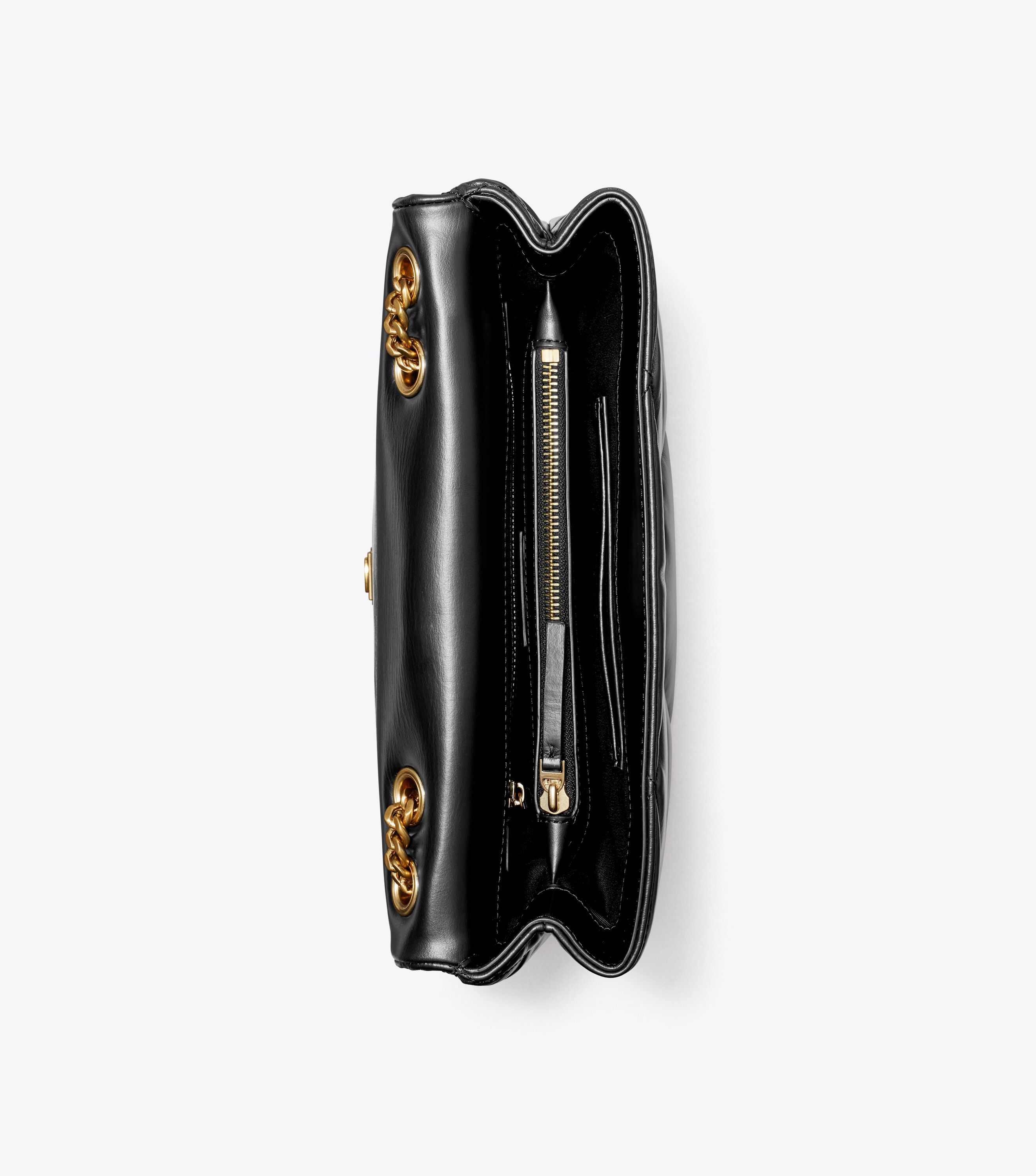 Kira Diamond Quilt Convertible Shoulder Bag, Black | Tory