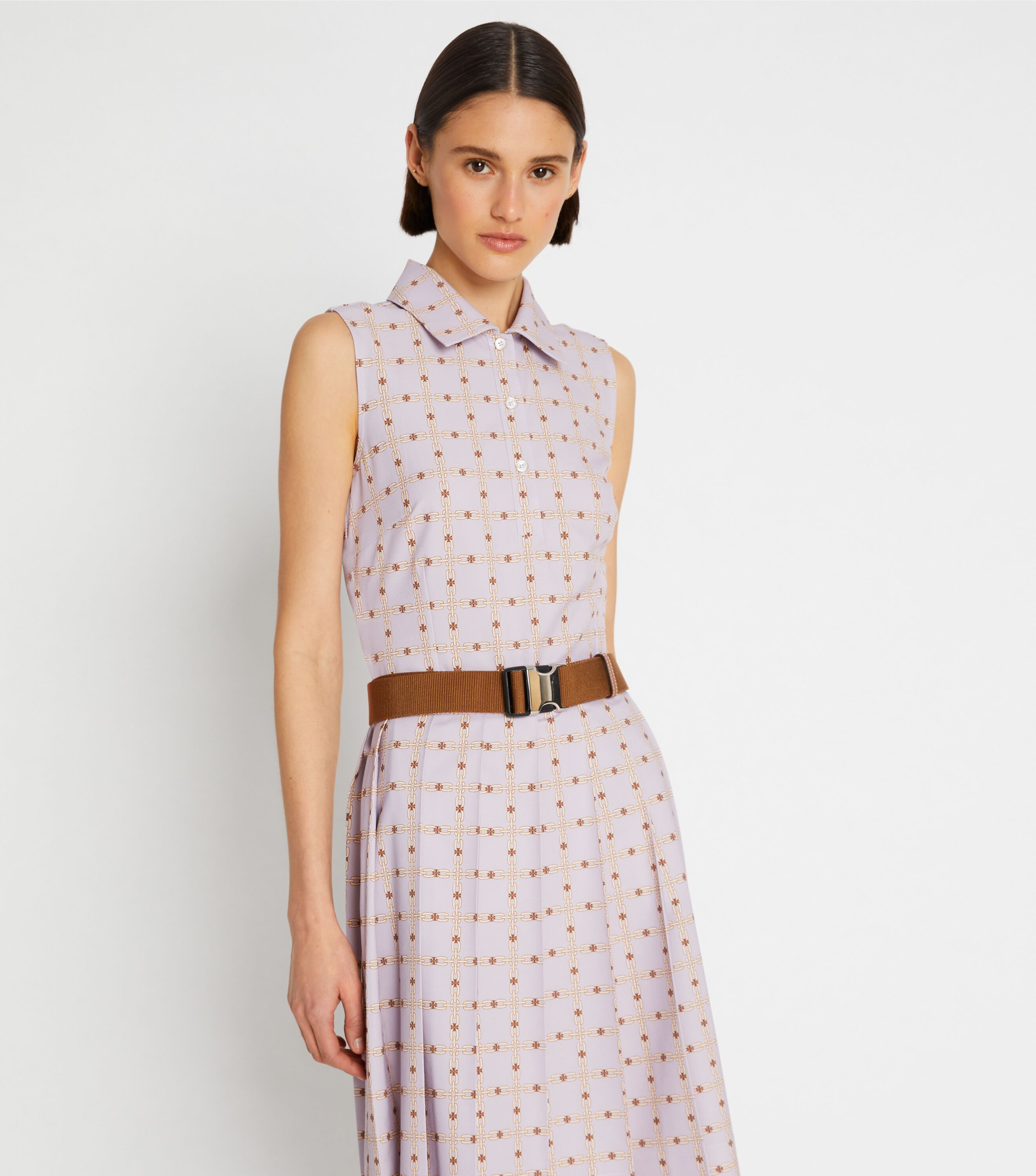 Printed Pleated Golf Dress