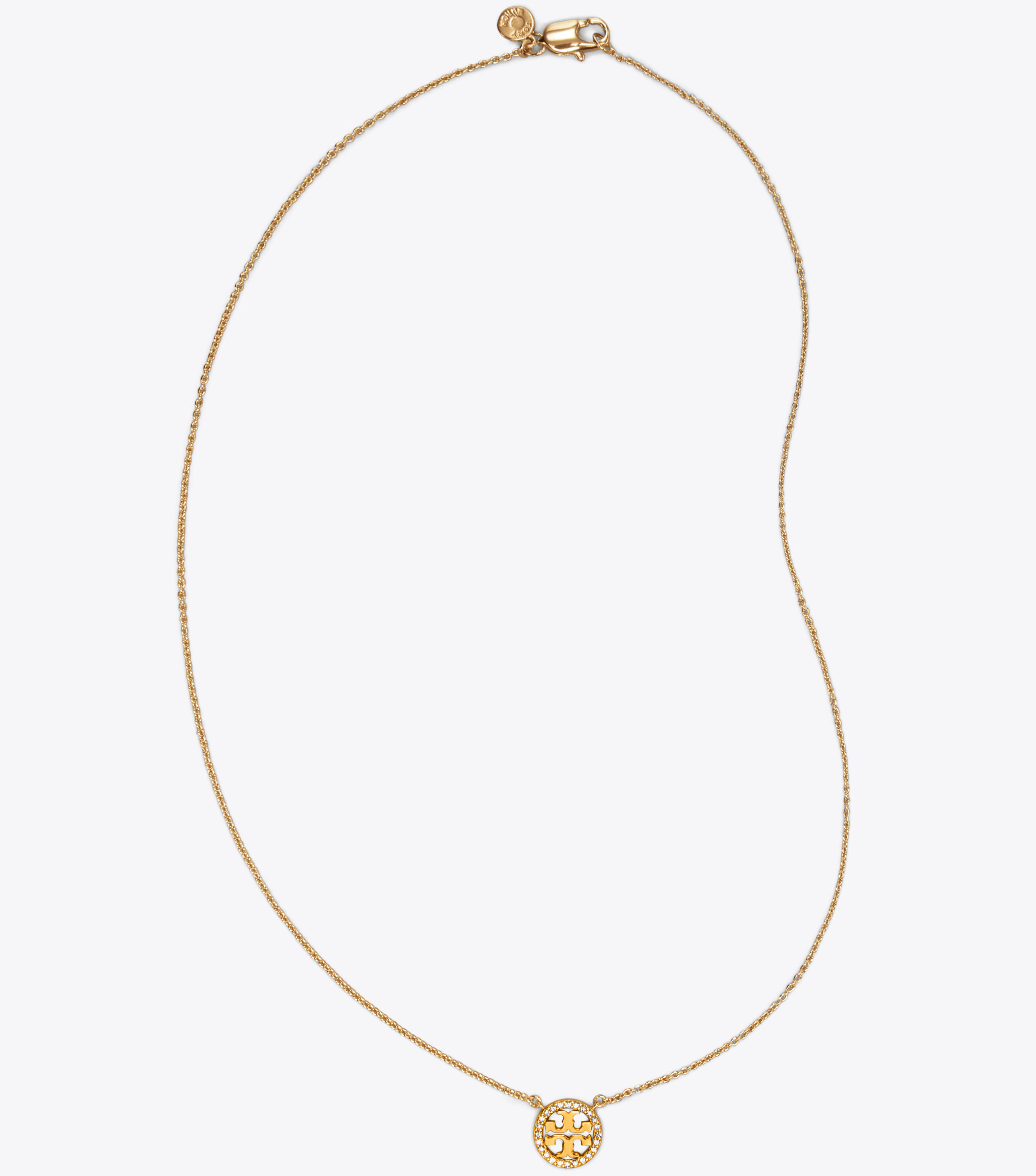 Tory burch logo hotsell charm delicate necklace