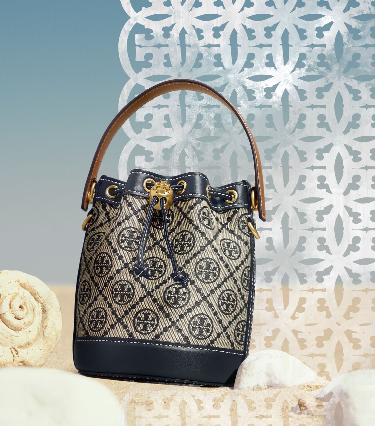 tory burch mini t monogram bucket bag