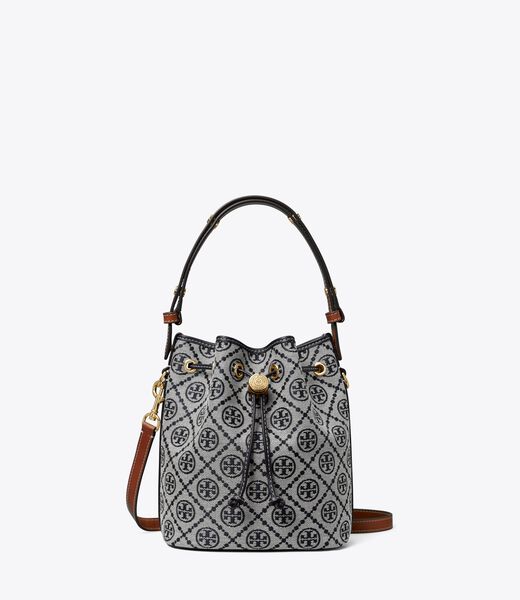 tory burch t monogram bucket bag