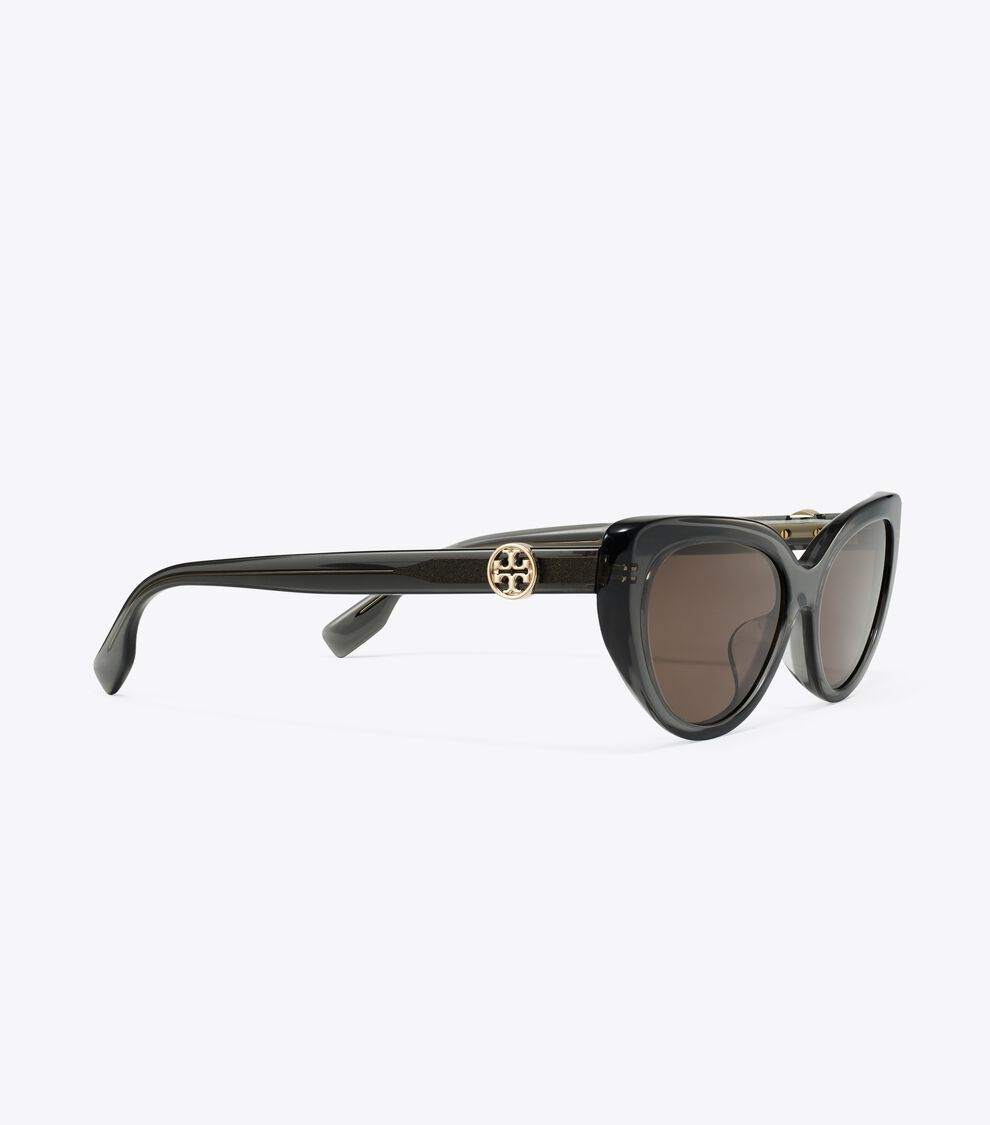 Miller Cat-Eye Sunglasses, Washed Black/Dark Brown | Tory  display picture 1
