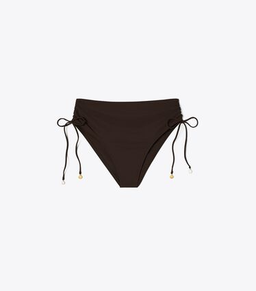 High-Waist Cinched Bikini Bottom