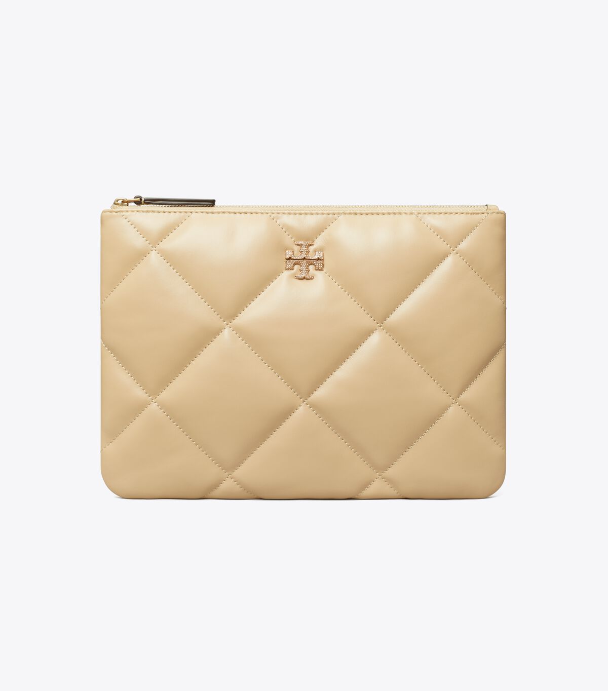 tory burch kira pave logo diamond quilt pouch