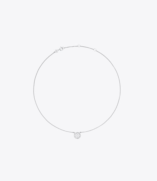 tory burch icon pav   pendant necklace