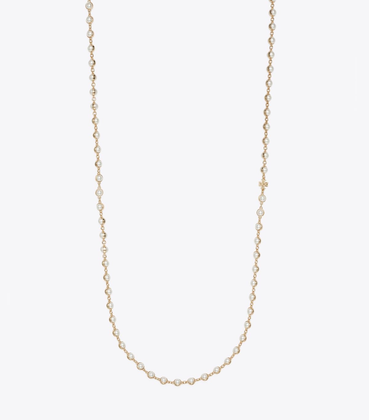 tory burch long moondance pearl necklace