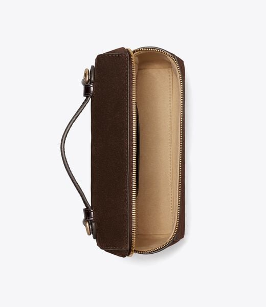 tory burch romy suede slim top handle bag