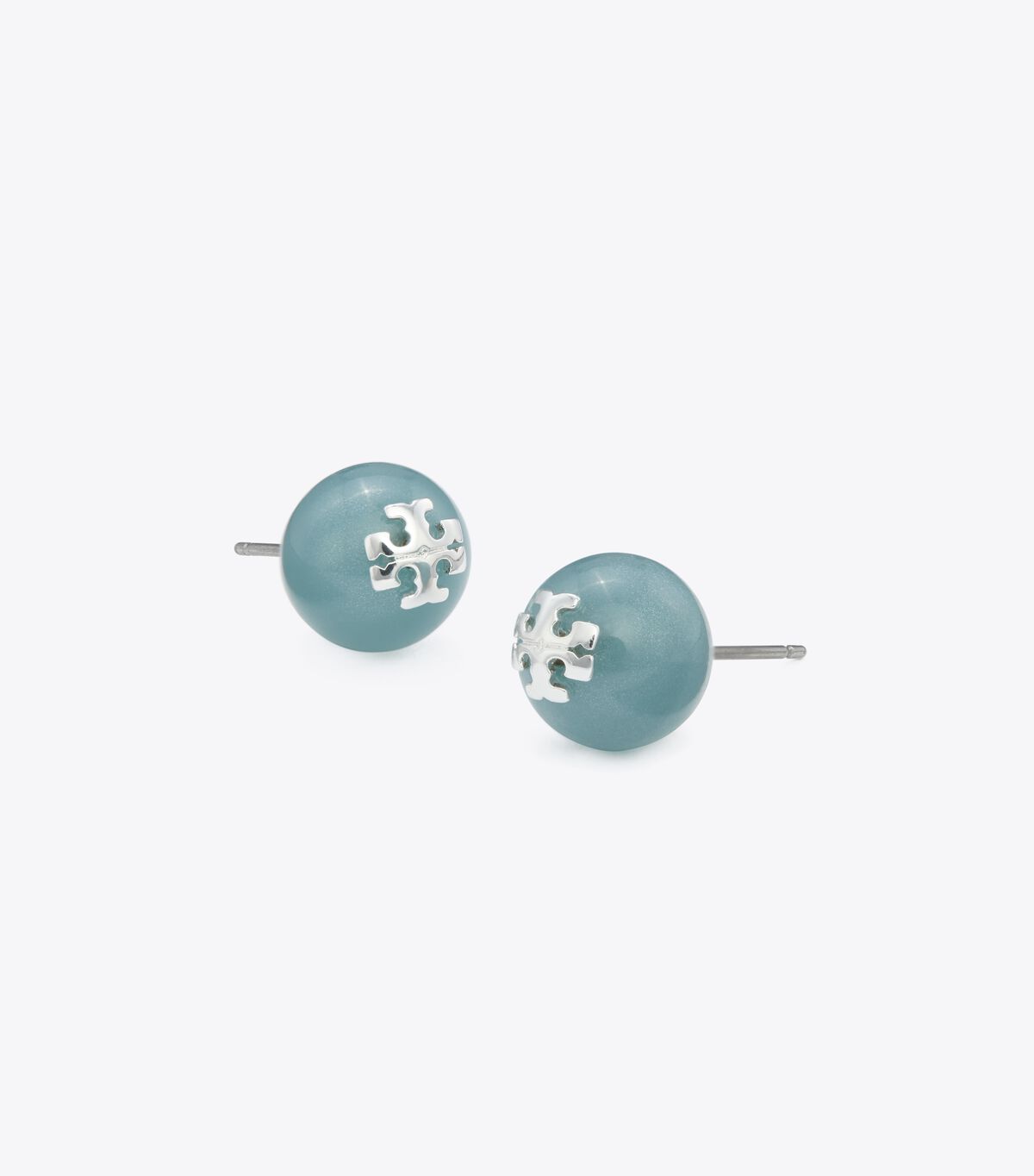 tory burch resin logo stud earring