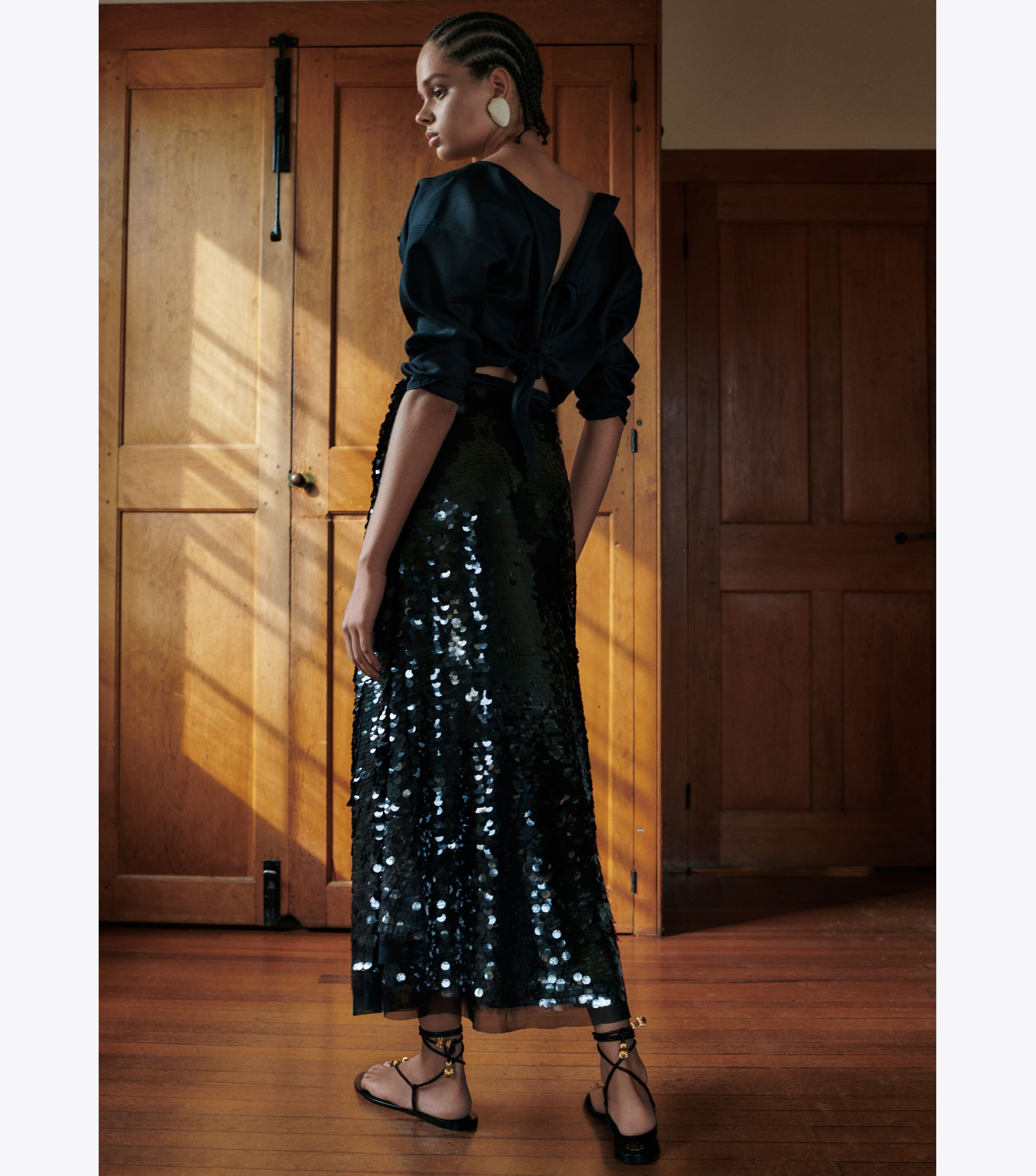 Sequin Embellished Skirt Ready To Wear Tory Burch