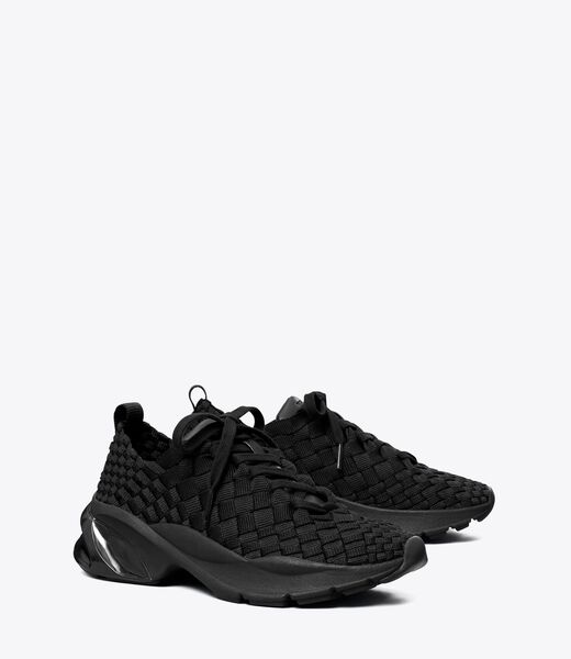 tory burch good luck woven trainer