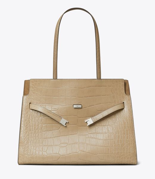 tory burch lee radziwill embossed tote