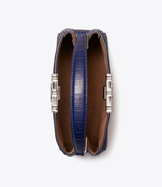 tory burch حقيبة صغيرة إليانور ناعمة بنقشة جلد التمساح