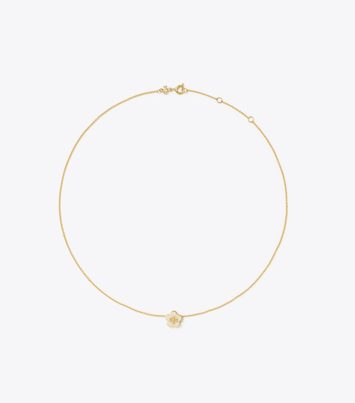 tory burch kira enamel flower pendant necklace