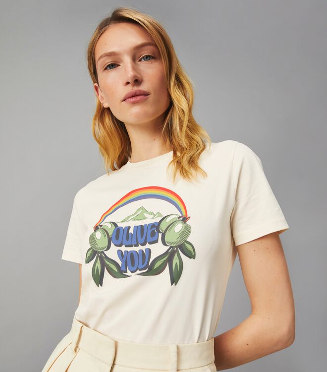 Olive You T-Shirt | Ready-To-Wear | Tory Burch