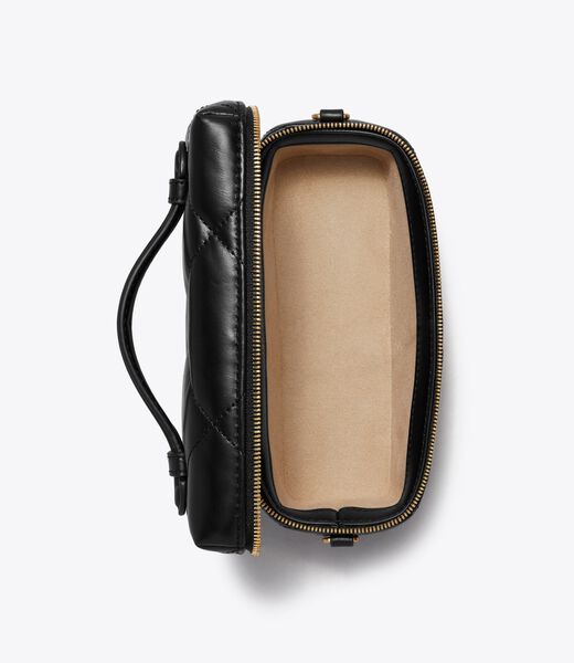 tory burch kira diamond quilt charm east west vanity case